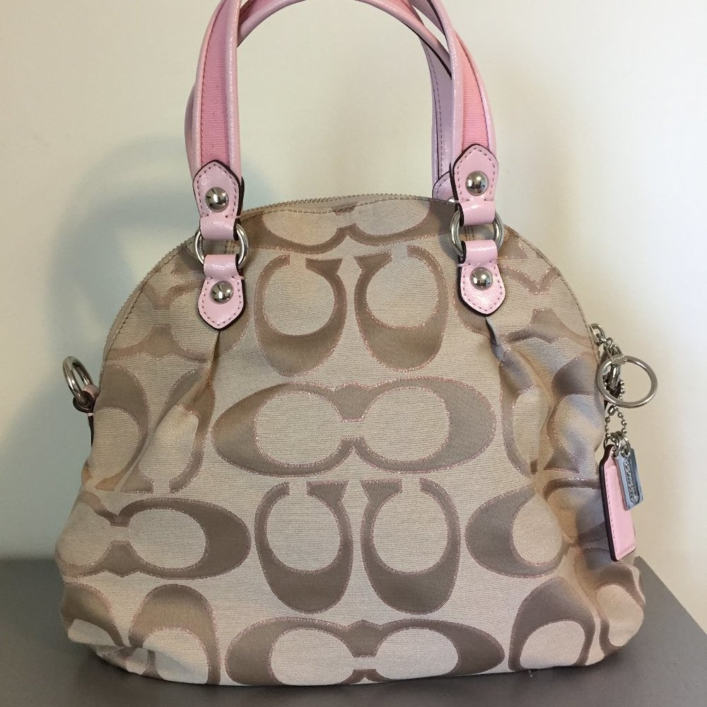 Coach Shoulder Bag & Crossbody Duo w/ Pink Accents